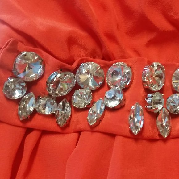 MALENE BIRGER Strapless Silk Gown, Crystal Belt - Picture 11 of 16